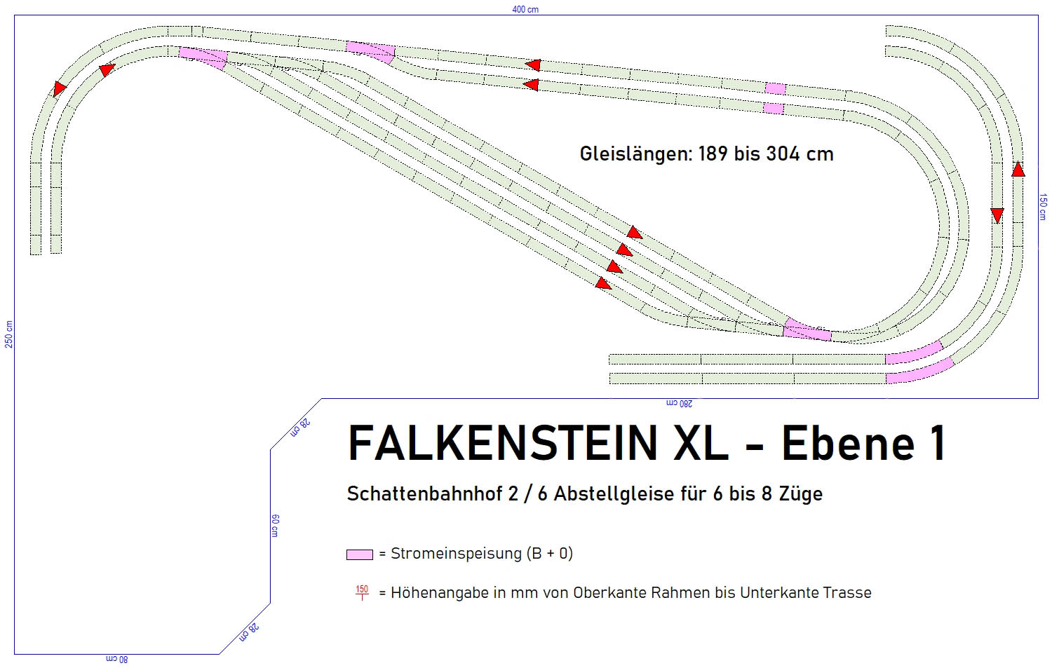 Falkenstein XL 400cm * 250 cm - 5 Ebenen