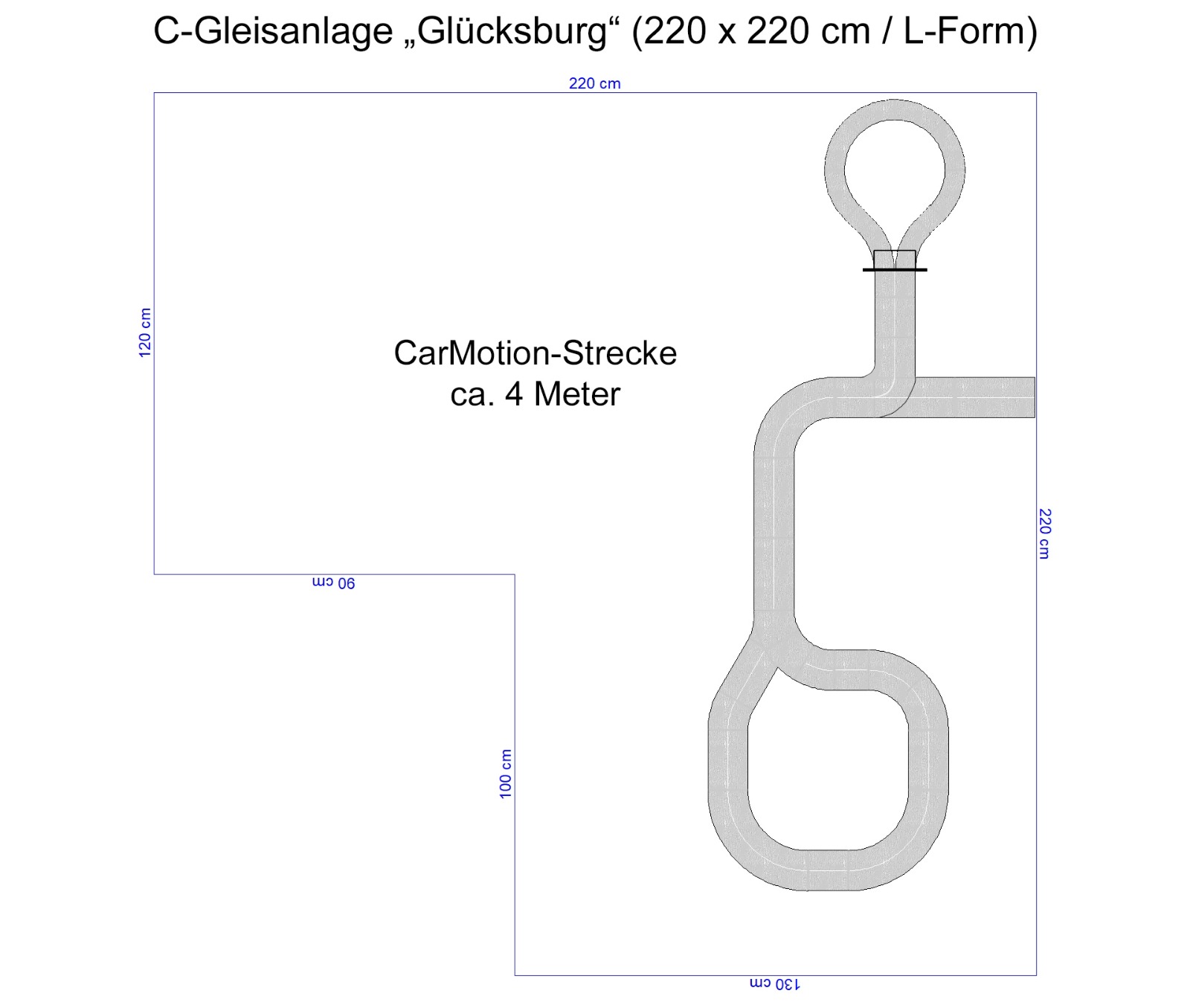 Glücksburg 220 x 220 cm L-Anlage