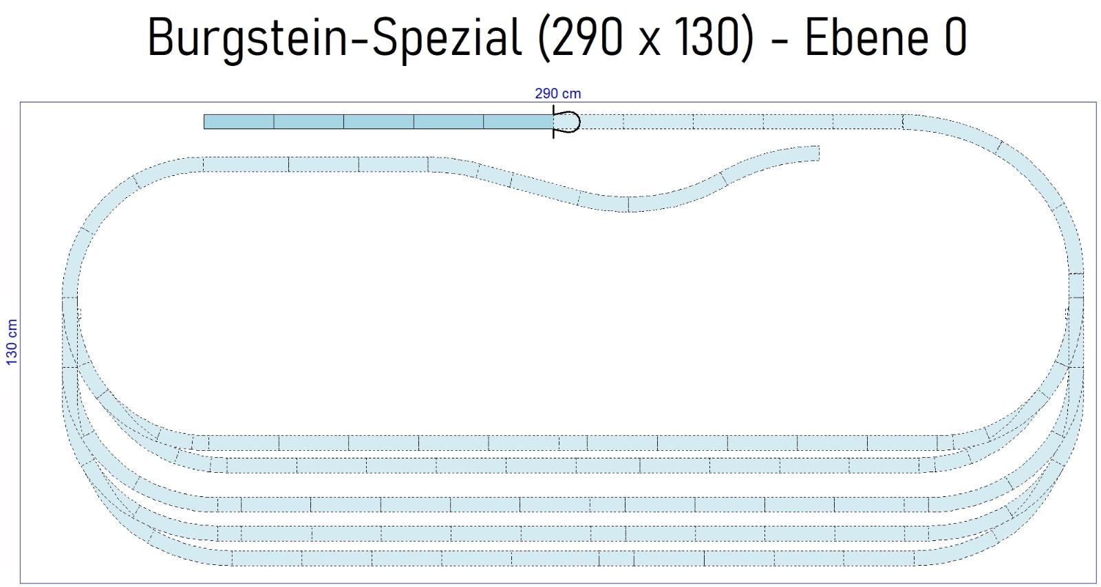 Burgstein Spezial 290cm * 130cm - 3 Ebenen