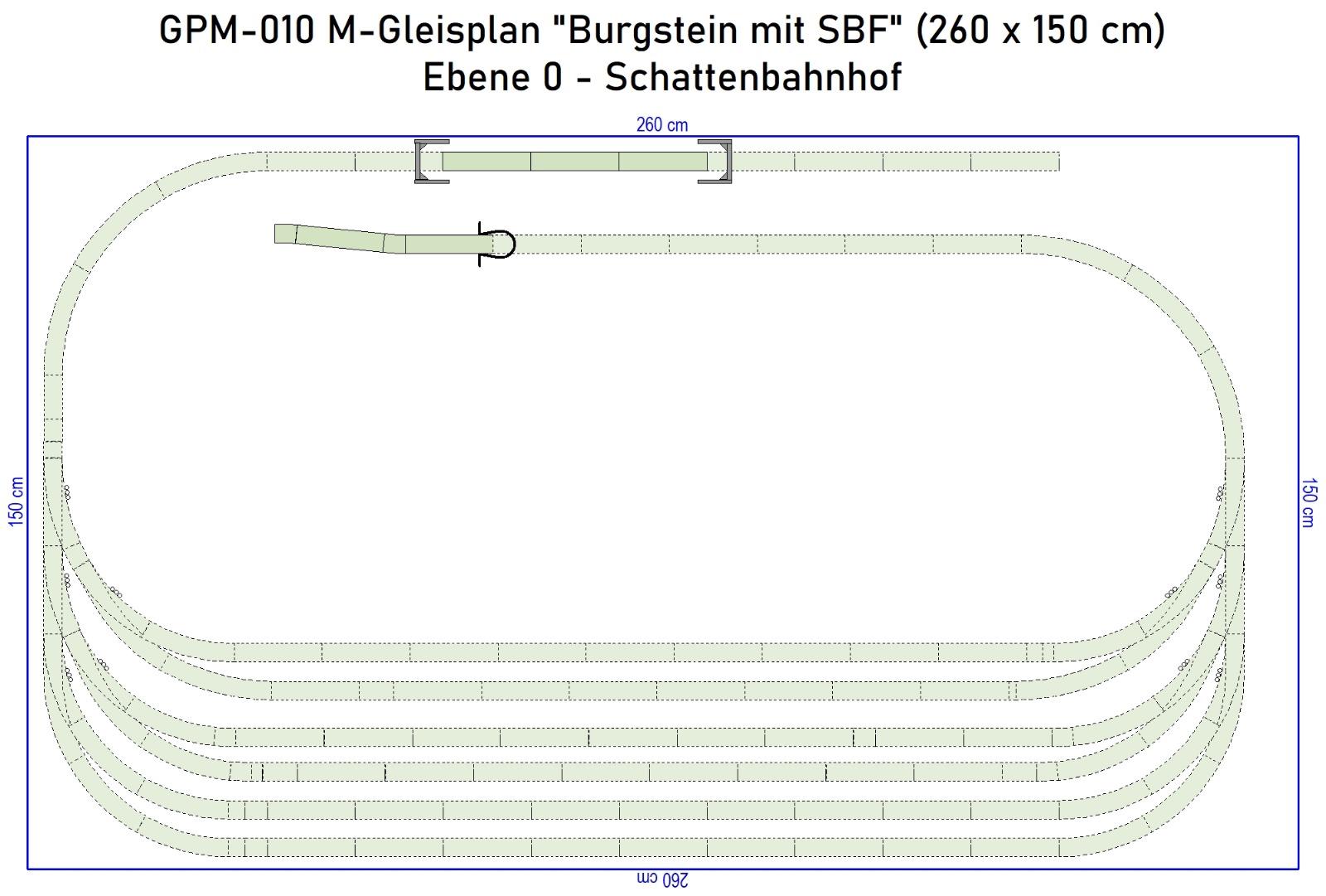 Burgstein M-Gleis mit M-Gleisen (ohne Garantie sehr alt) und Tischbeinpaket  B-Ware - Nur Abholung