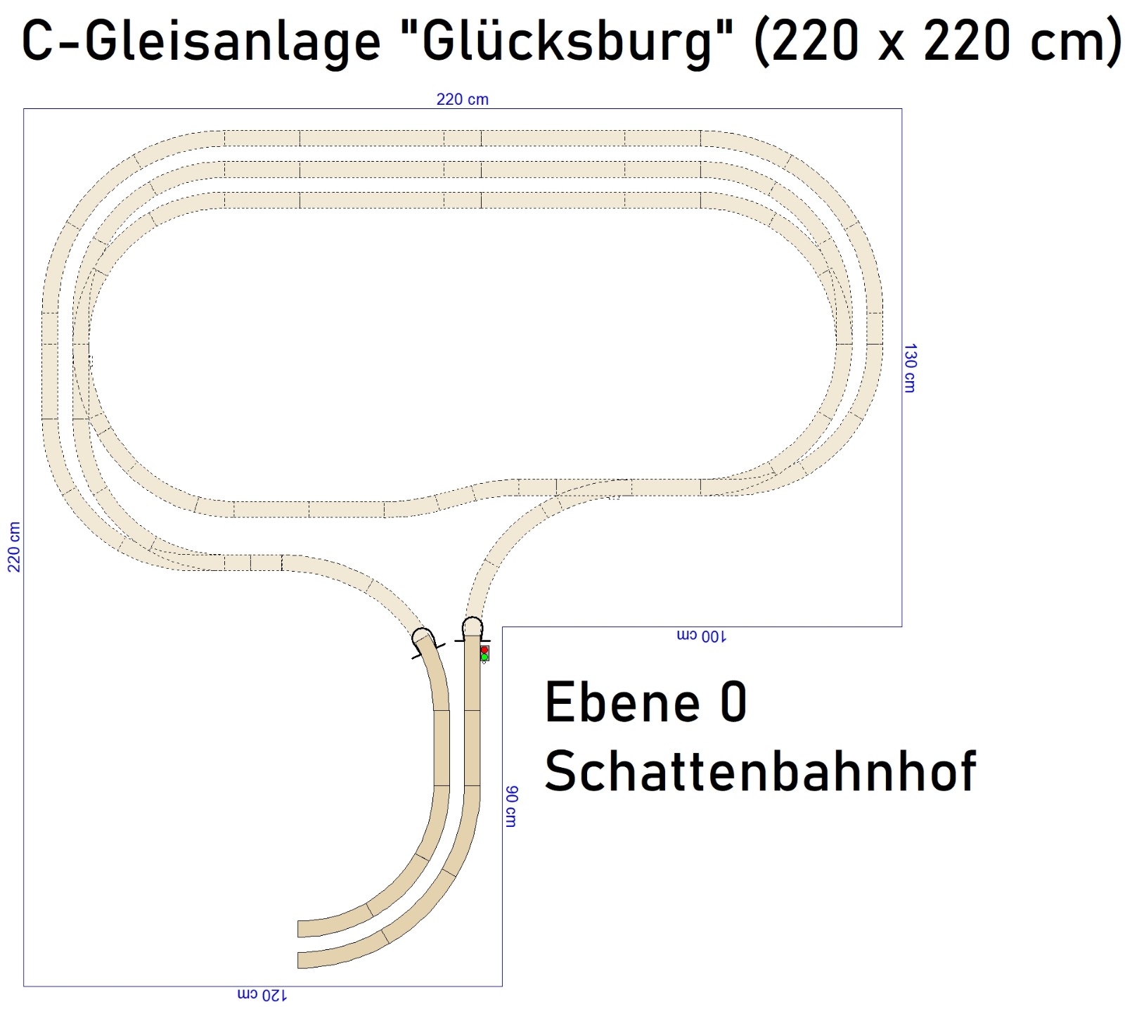 Glücksburg 220 x 220 cm L-Anlage
