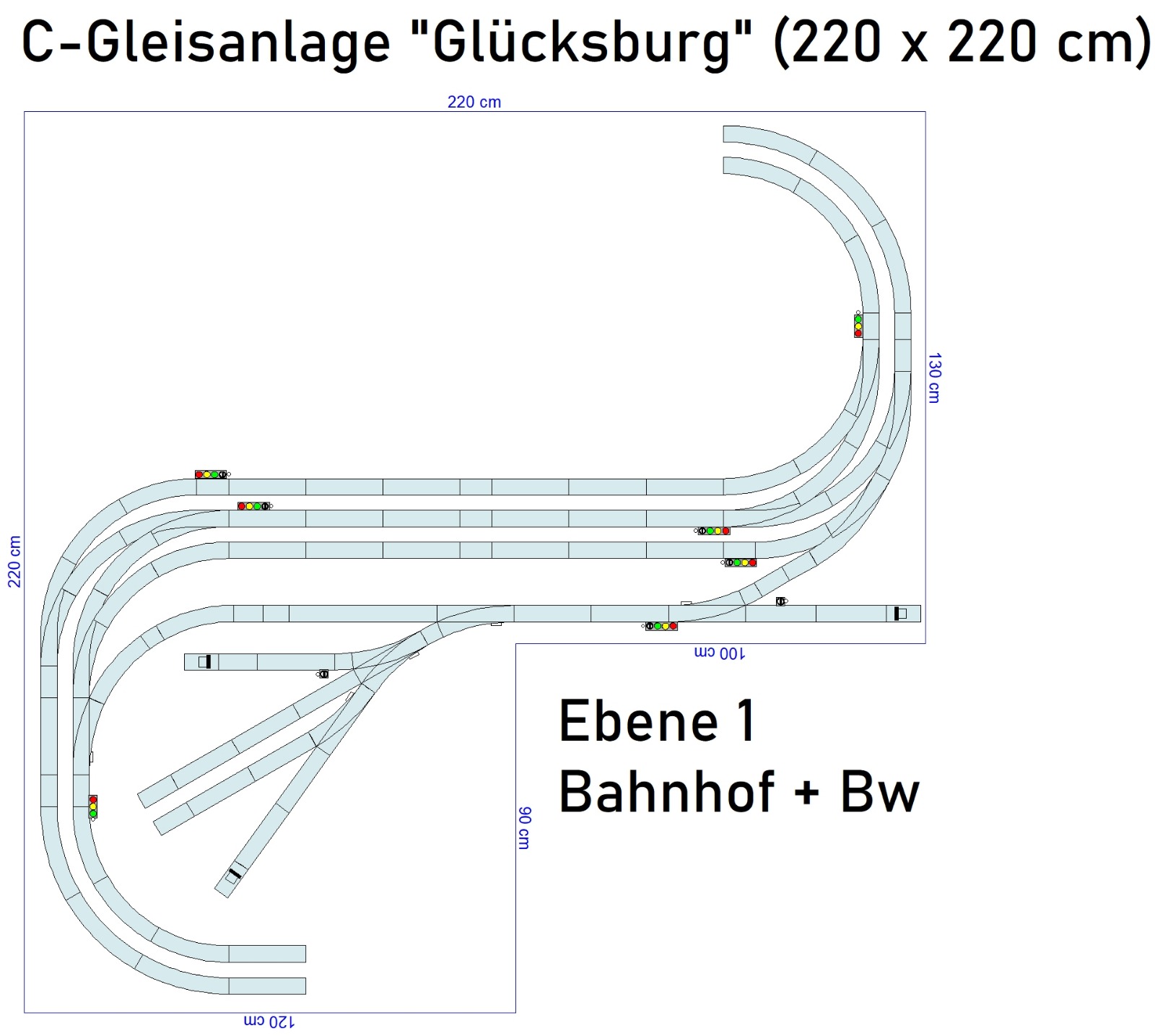 Glücksburg 220 x 220 cm L-Anlage