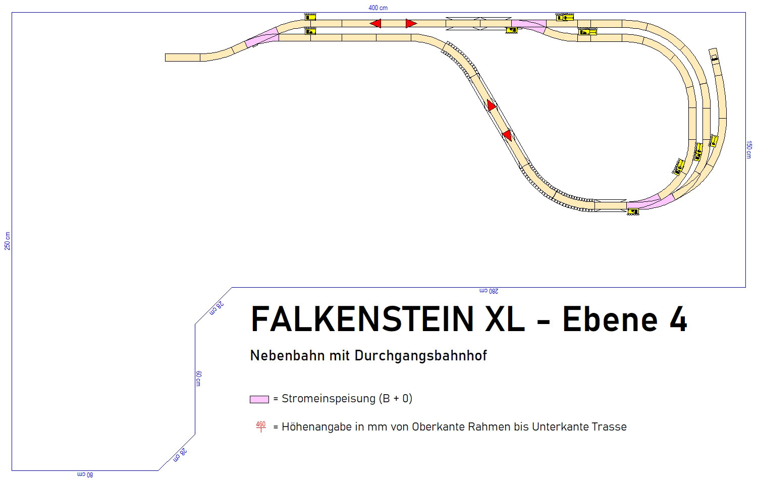 Falkenstein XL 400cm * 250 cm - 5 Ebenen