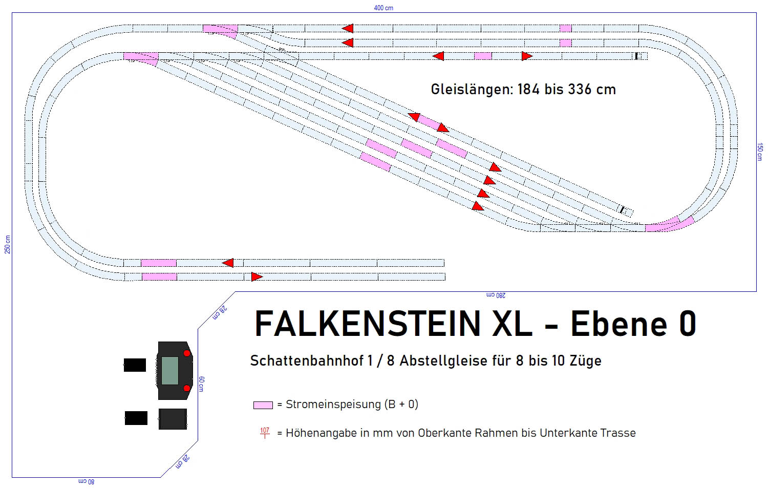 Falkenstein XL 400cm * 250 cm - 5 Ebenen