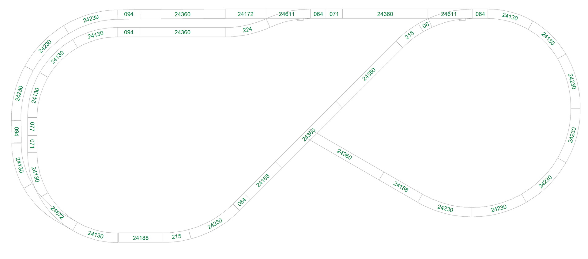 Bergbahn 246 x 107 cm