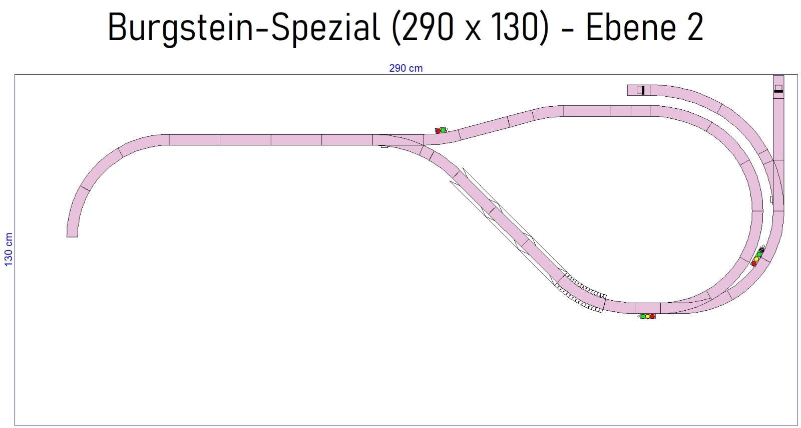 Burgstein Spezial 290cm * 130cm - 3 Ebenen