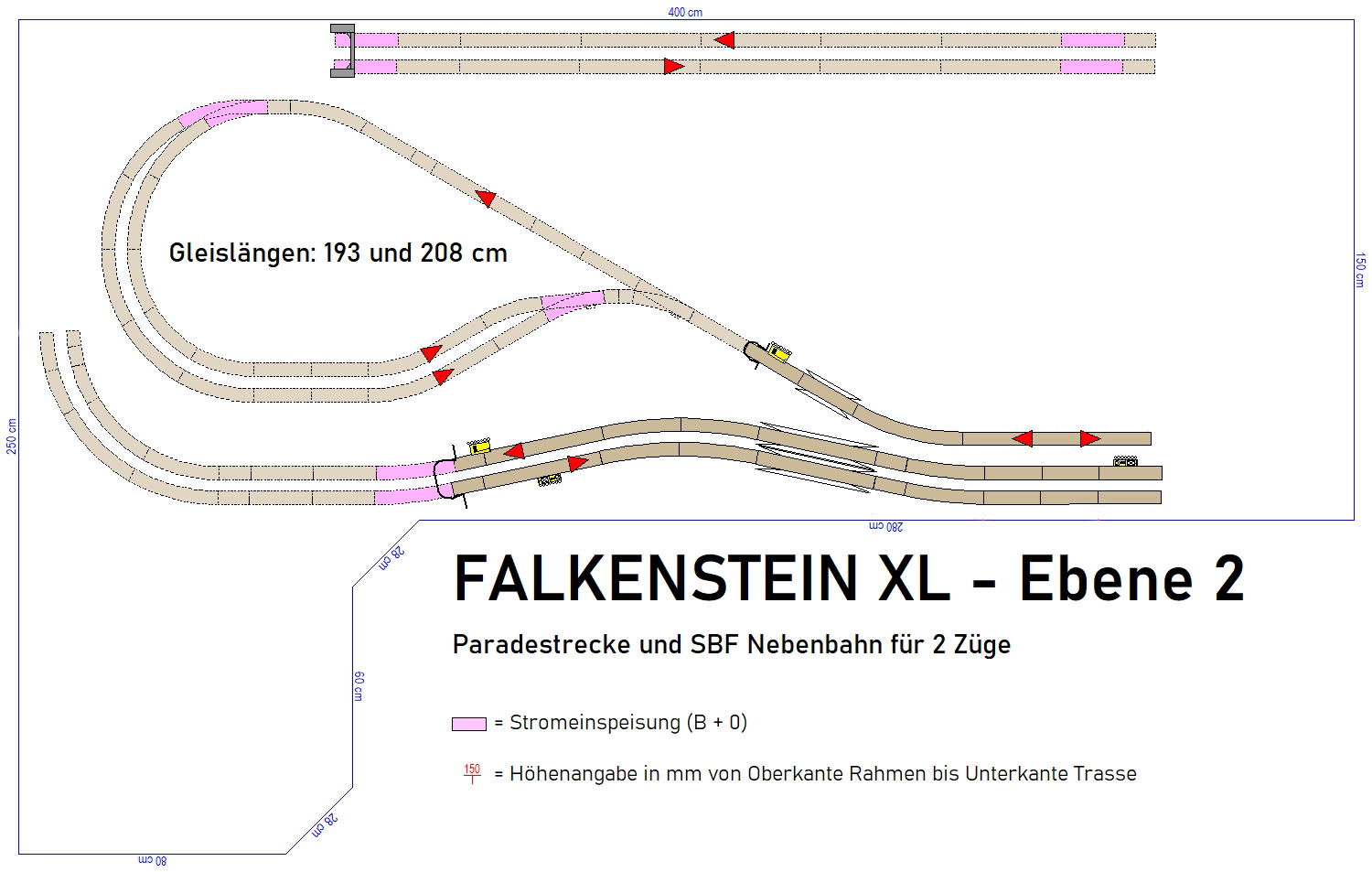 Falkenstein XL 400cm * 250 cm - 5 Ebenen